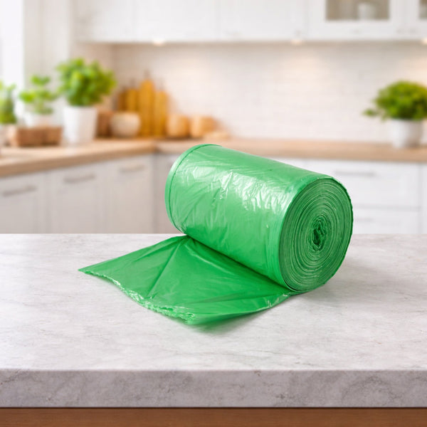 Heavy duty green garbage bags