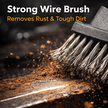 Black 2 Side Use Brush Scarp Cleaning Brush &  Wire Brush for Garage Use