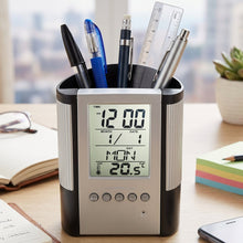 Table Clock Pen Holder